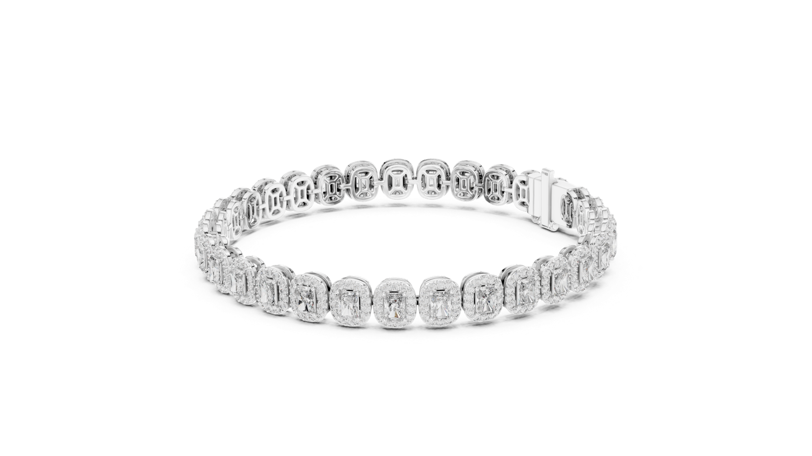 Gold Bracelet GLBR-0006, White Gold, view 1