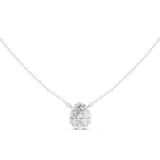 Gold Jewelry DDPO-007, Pear center stone, White Gold, view 4