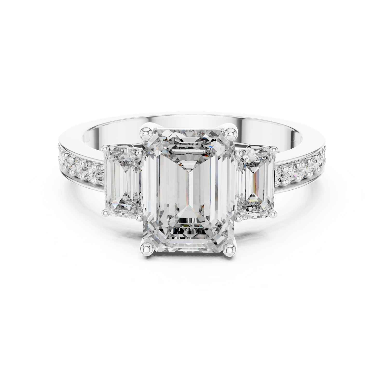 Gold Ring LR-0069, White Gold