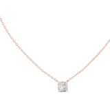 14K Solid Gold Lab Diamond Solitaire Pendant Necklace, Rose Gold, view 1