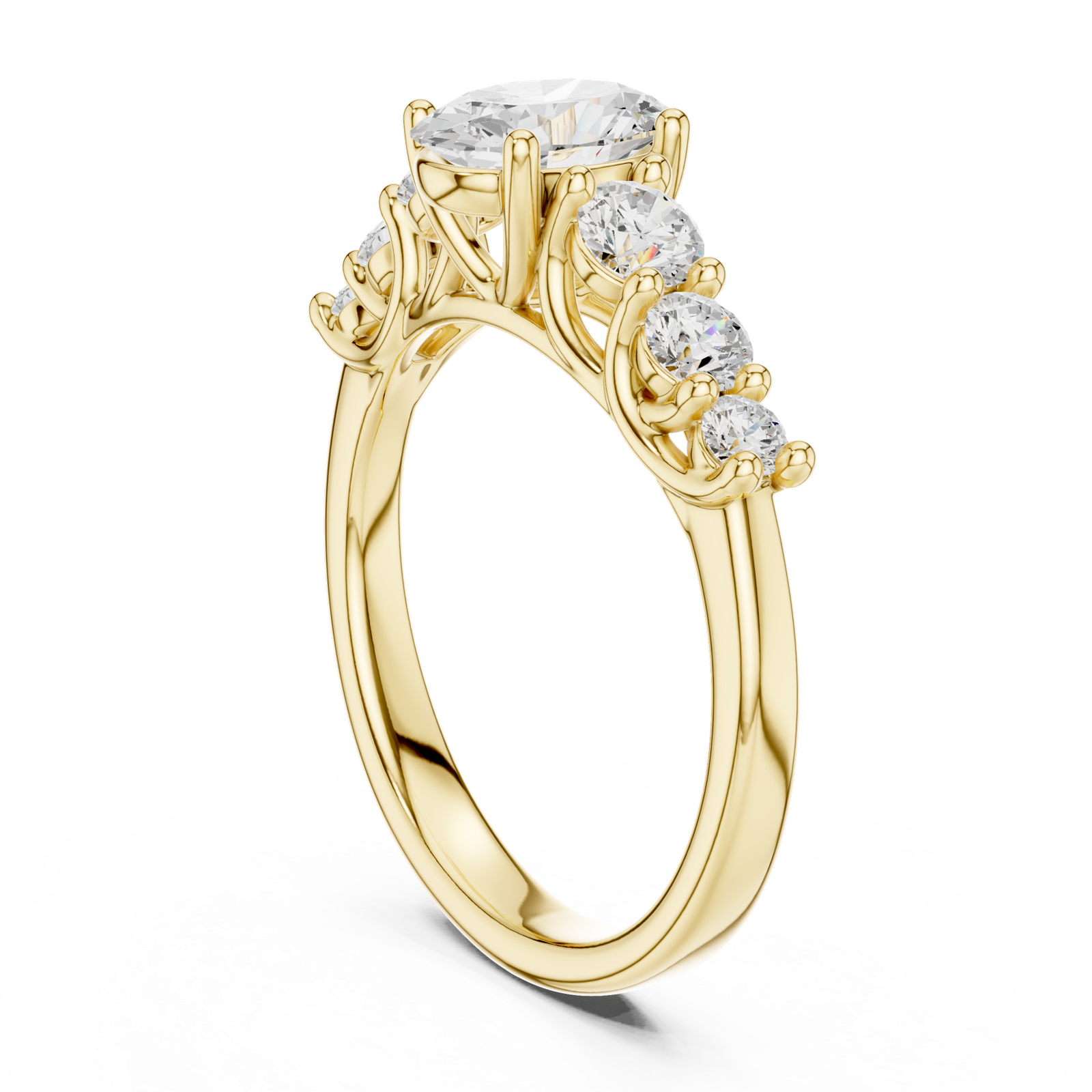 Gold Ring DDLR-704, Yellow Gold, view 1