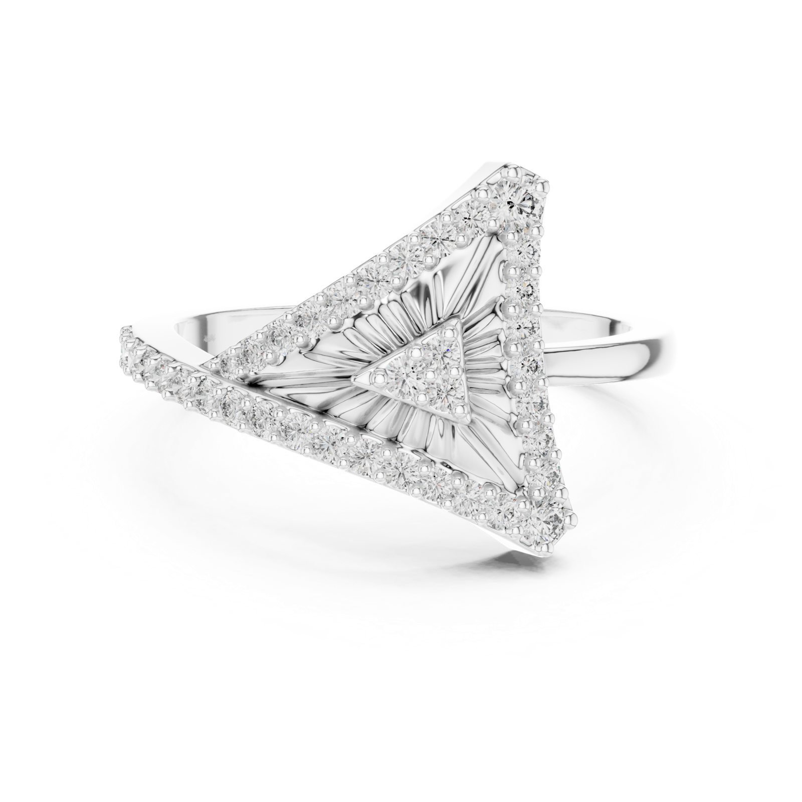 Gold Ring LR-01 (87), White Gold, view 4
