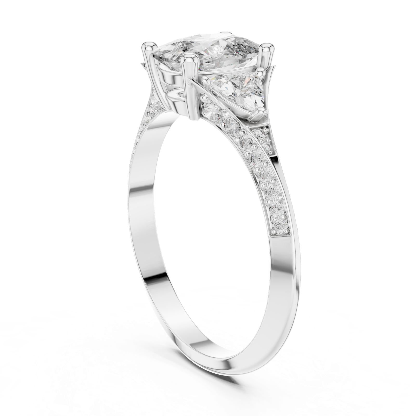 Gold Ring 00001L (44), White Gold, view 1