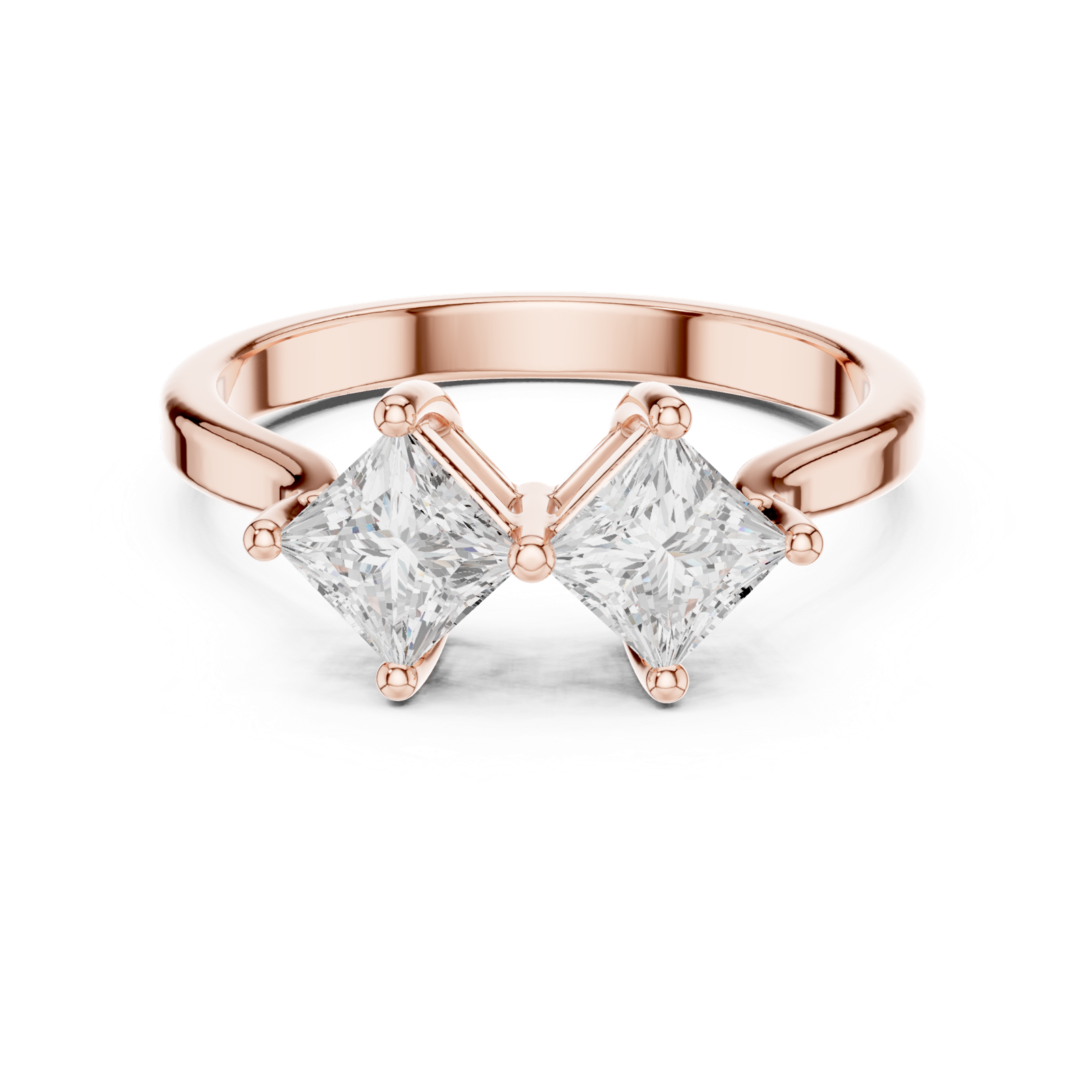 Gold Ring DDLR-490, Rose Gold, view 4