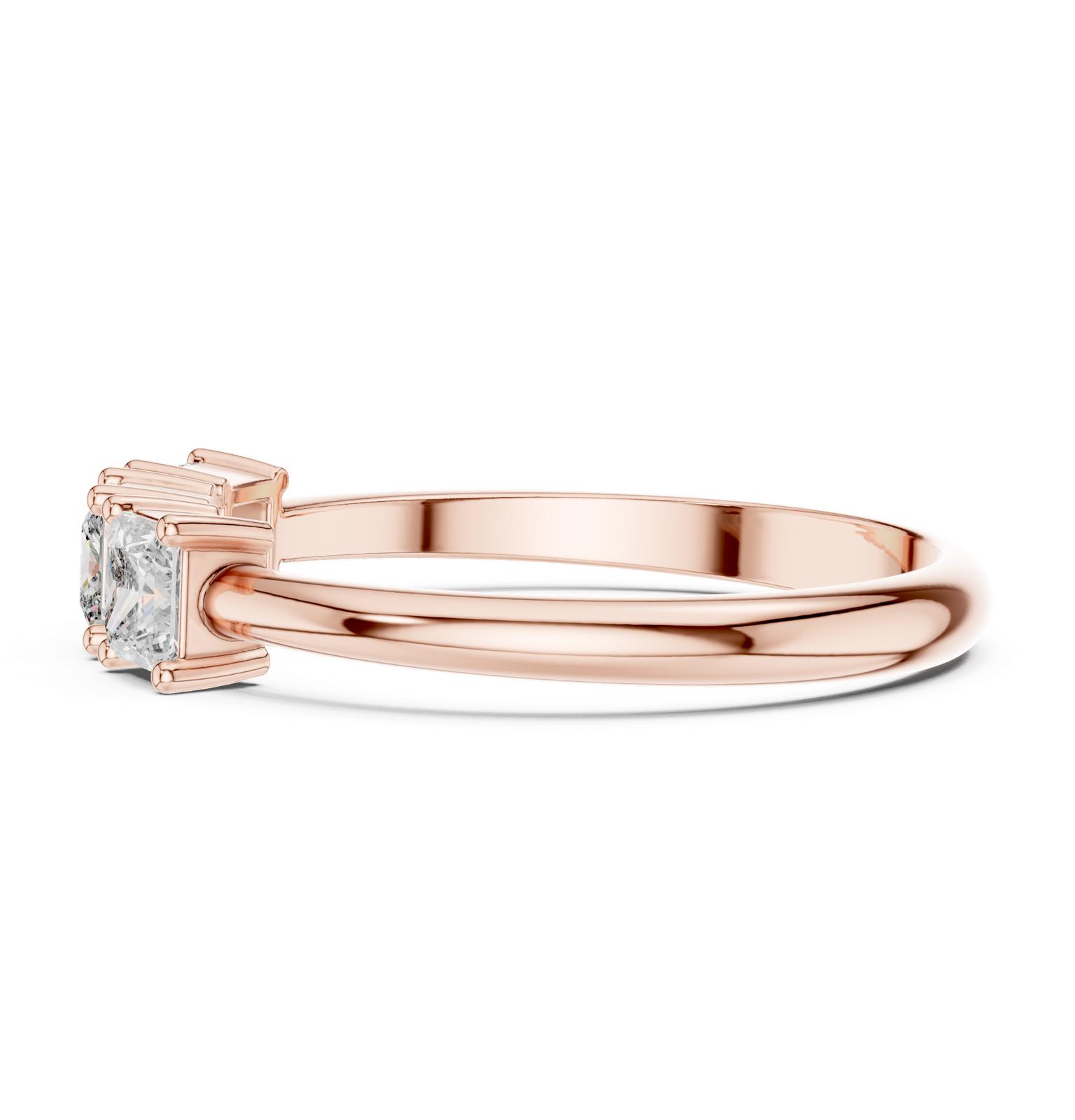 Gold Ring HLR-109, Rose Gold, view 3