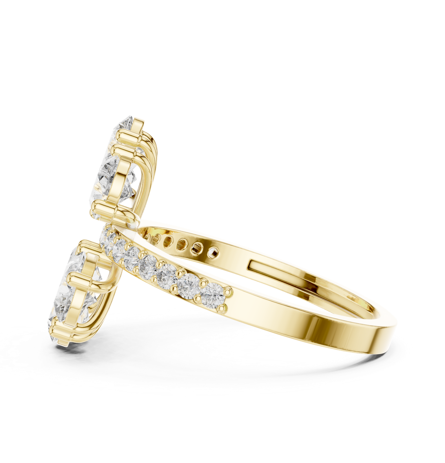 Gold Ring ALR-71, Yellow Gold, view 3
