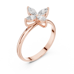Gold Ring HLR-94, Rose Gold, view 2