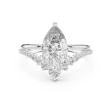 Gold Ring DDLR-059, White Gold, view 4