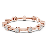 14K Solid Gold Lab Diamond Bracelet, Rose Gold, view 1