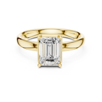 Gold Jewelry, Emerald center stone, Yellow Gold, view 4