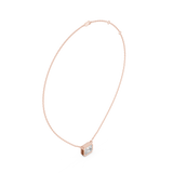 Gold Jewelry DDPO-007, Radiant center stone, Rose Gold, view 1