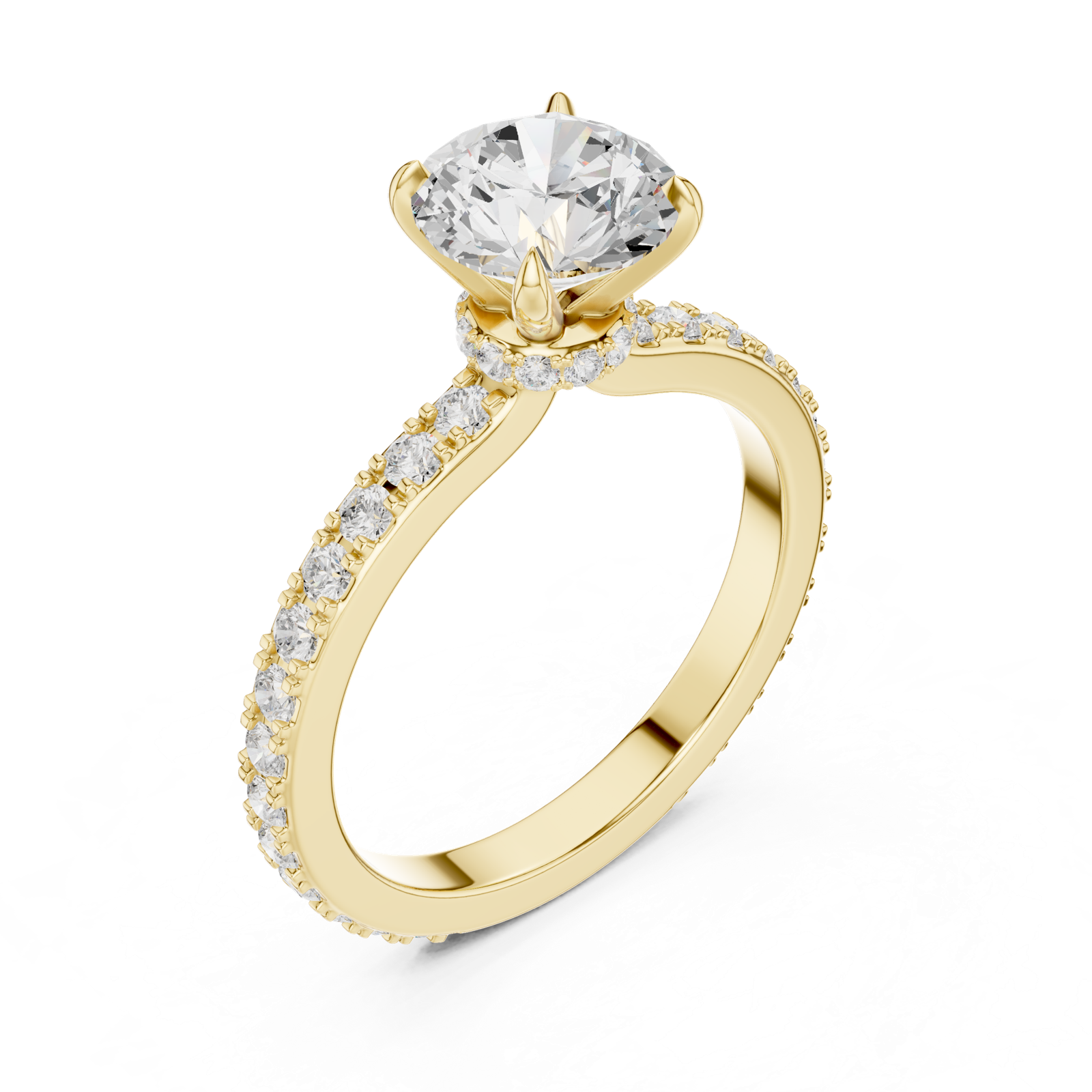 Gold Ring DDLR-787, Yellow Gold, view 2