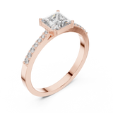 Gold Ring ALR-166, Rose Gold, view 2