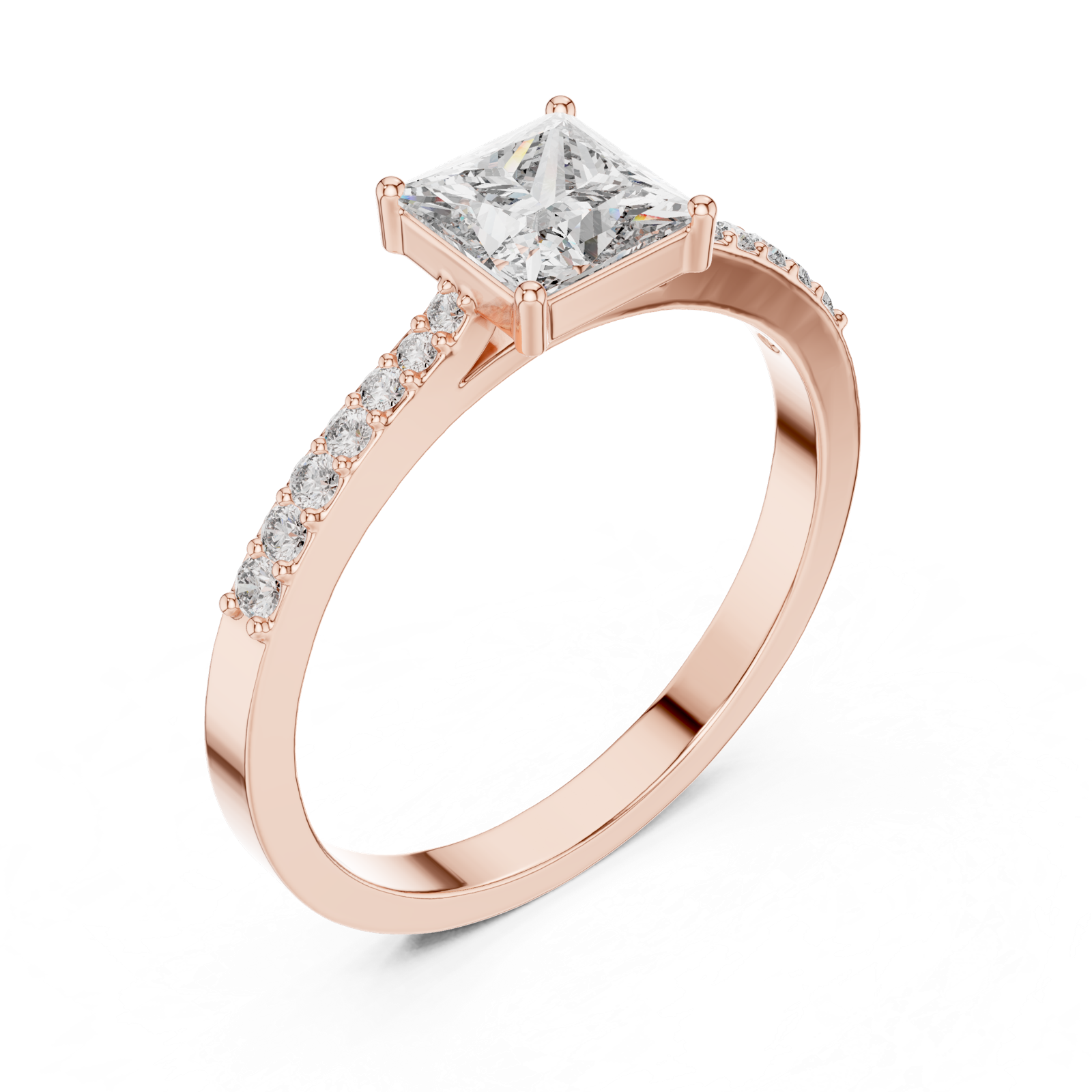 Gold Ring ALR-166, Rose Gold, view 2
