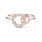 Gold Ring HLR-201, Rose Gold, view 4