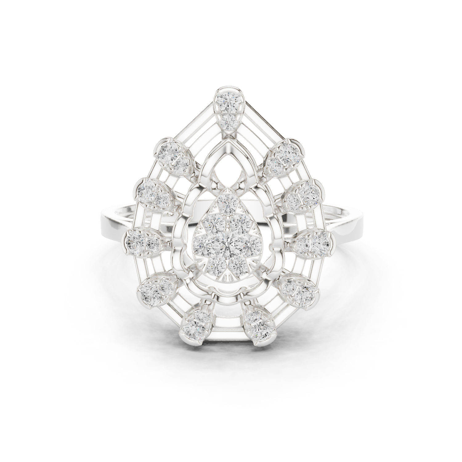 Gold Ring DDLR-822, White Gold