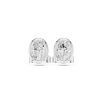 Gold Jewelry DDER-001, Oval center stone, White Gold, view 4