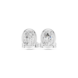 Gold Jewelry DDER-001, Oval center stone, White Gold, view 4