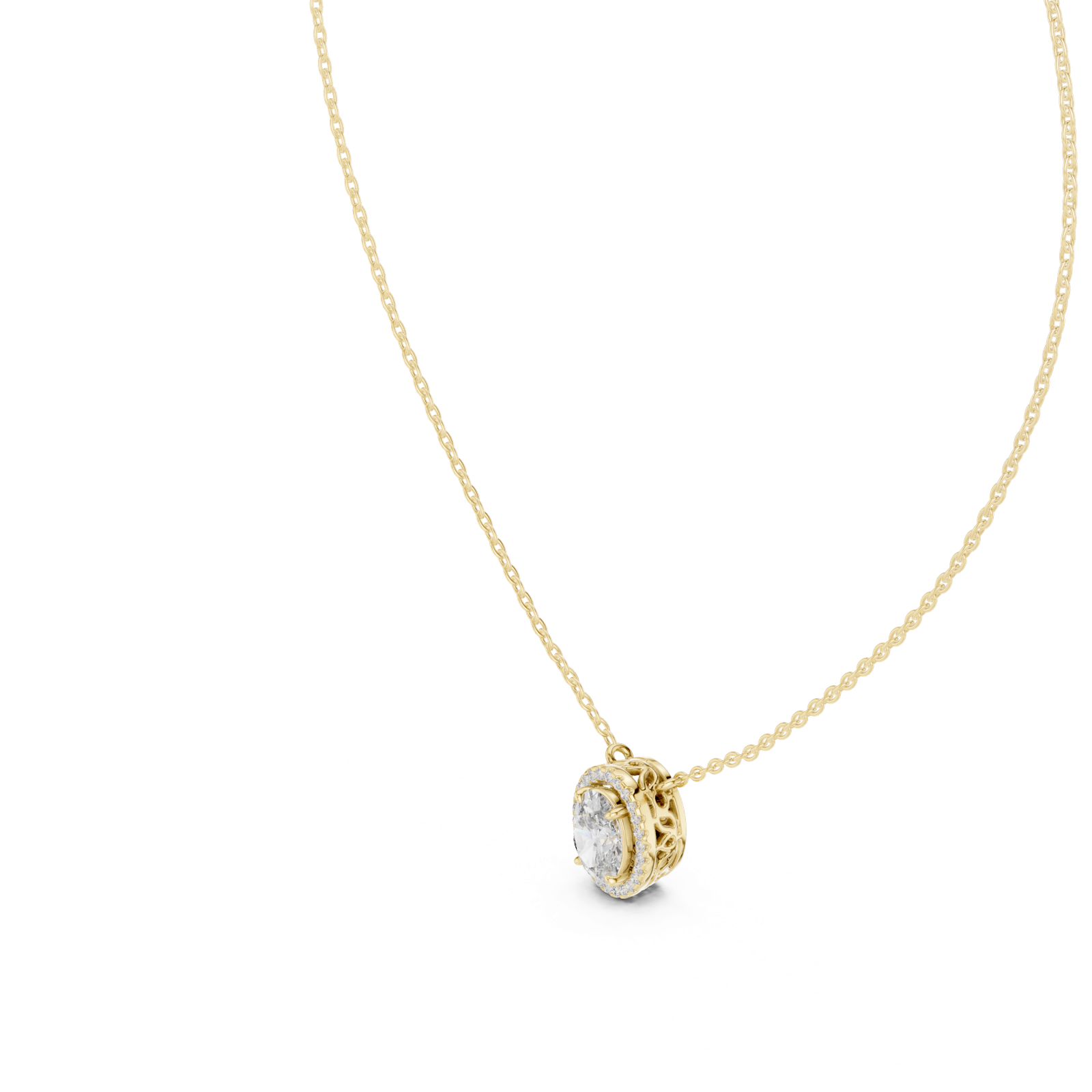 Gold Pendant GPD-0027, Yellow Gold, view 2