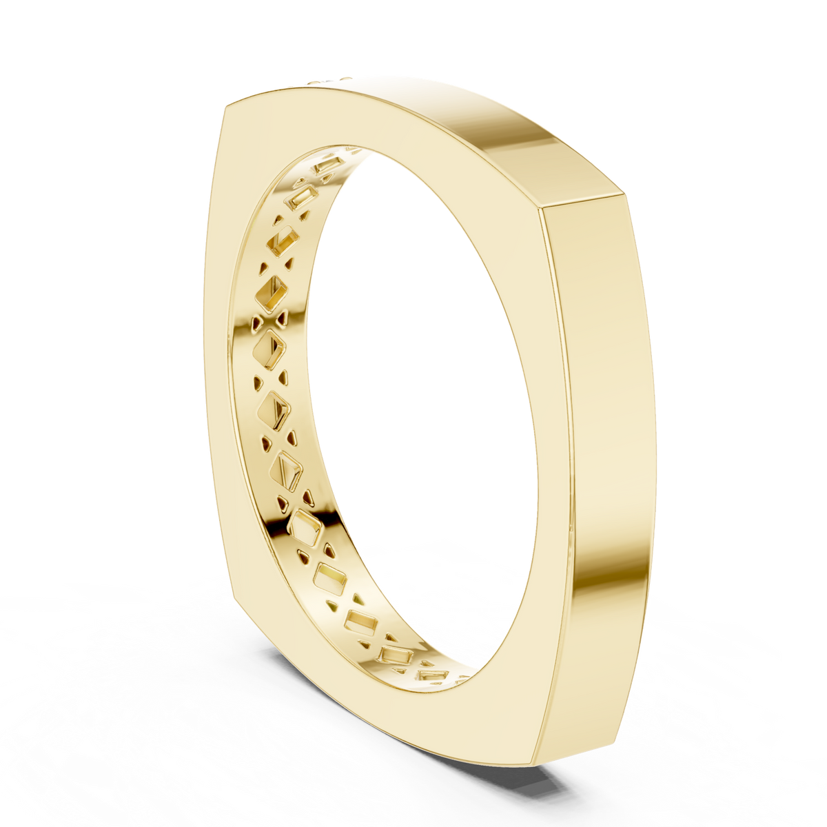 14K Solid Gold Lab Diamond Solitaire Ring, Yellow Gold, view 1