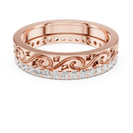 Gold Ring R22, Rose Gold, view 4