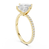 Gold Jewelry L36-16, Princess center stone, Yellow Gold, view 1