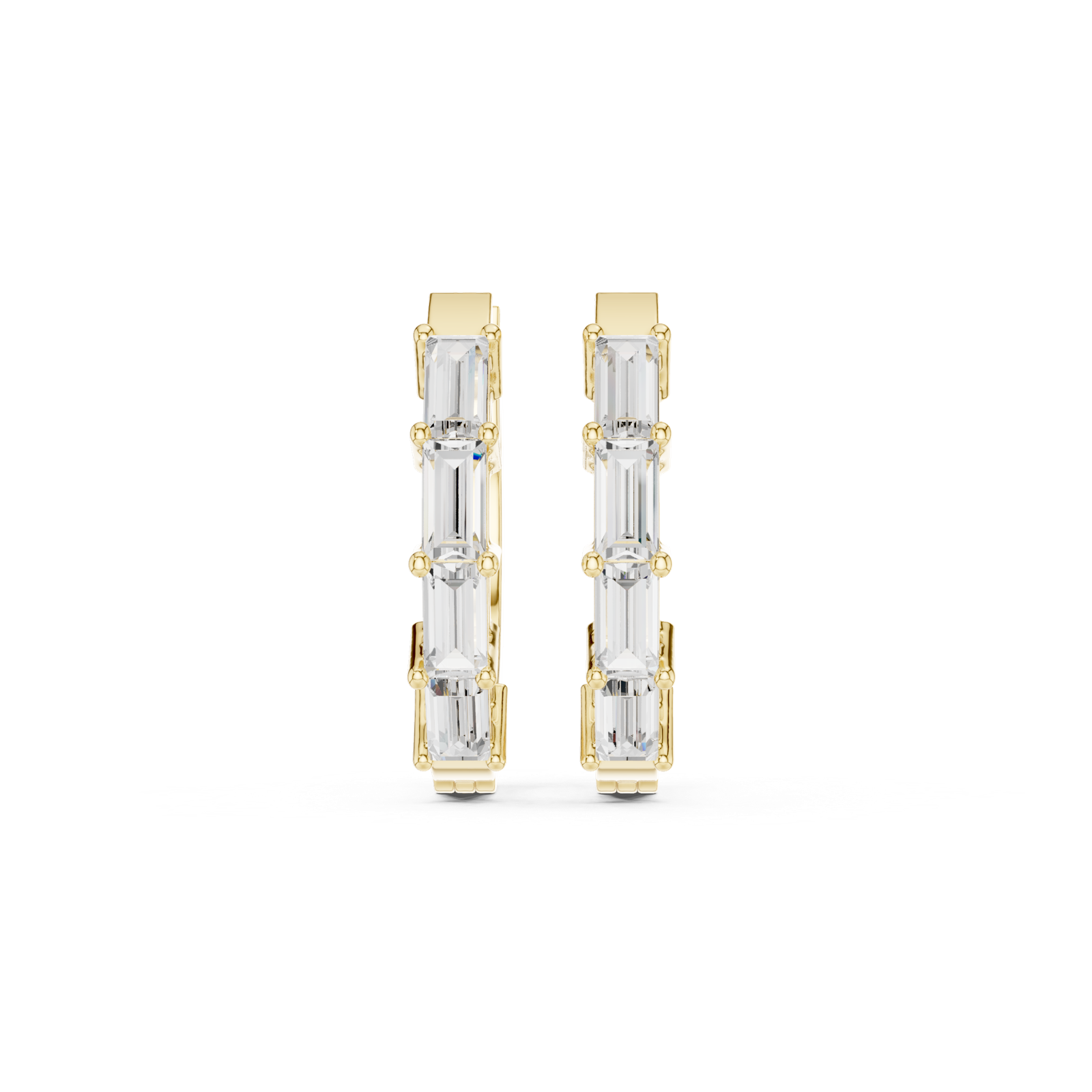 Gold Earrings AOMER-104229, Yellow Gold