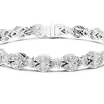 14K Solid Gold Lab Diamond Bracelet, White Gold, view 4