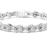 14K Solid Gold Lab Diamond Bracelet, White Gold, view 4