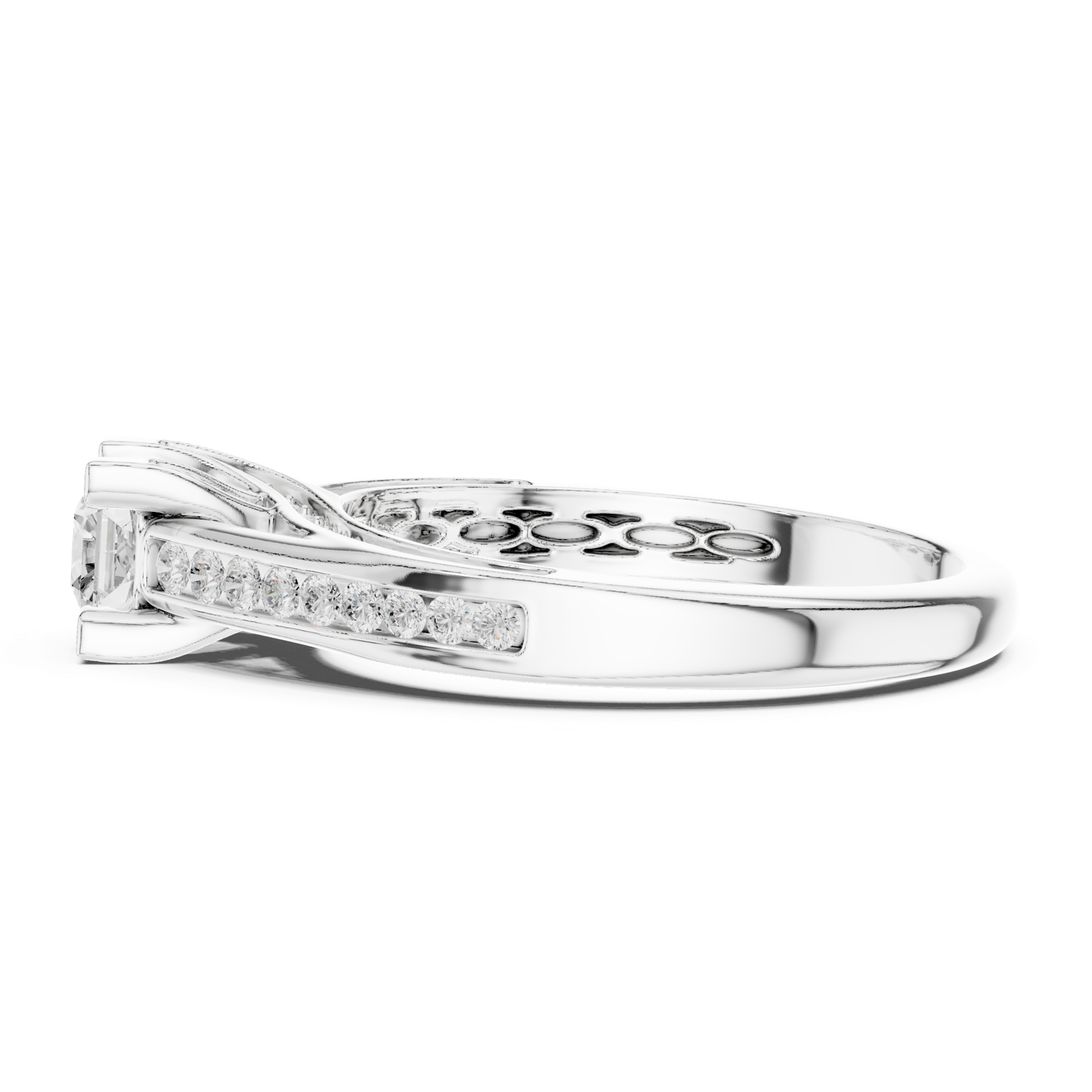 Gold Ring LR-0283, White Gold, view 3