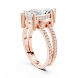 Gold Jewelry L36-13, Marquise center stone, Rose Gold, view 1