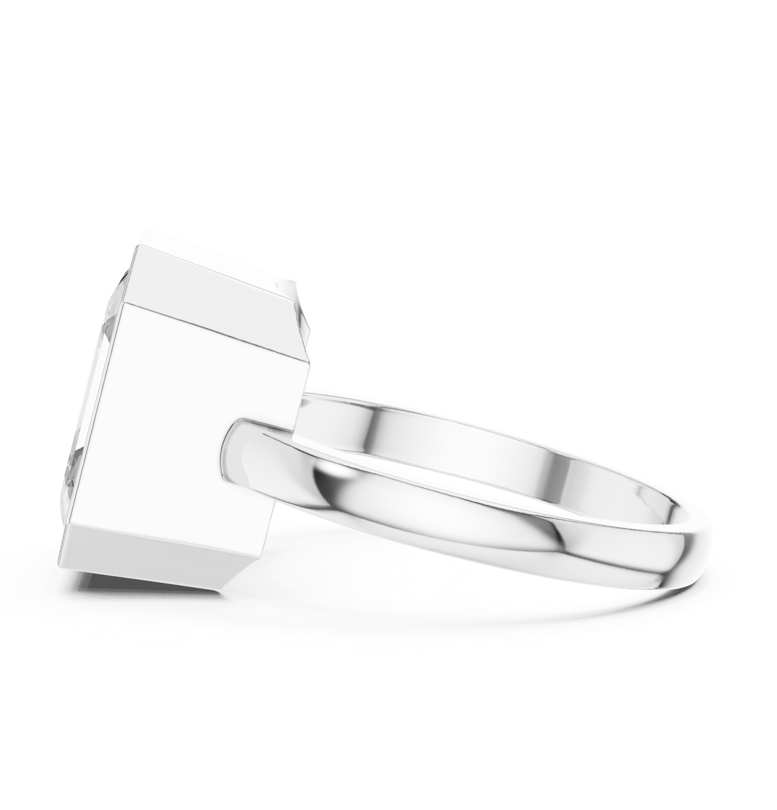 Gold Ring GR01, White Gold, view 3