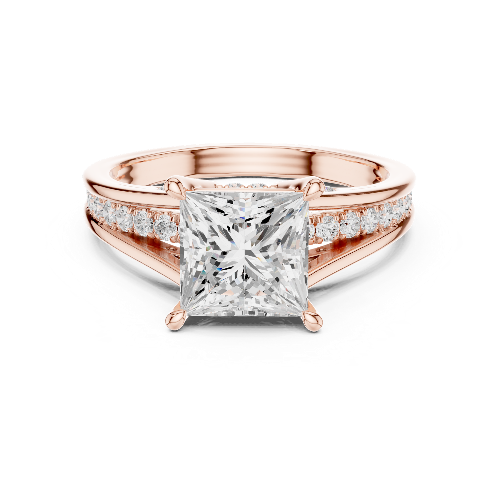 Gold Ring DDLR-997, Rose Gold, view 4