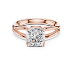 Gold Jewelry L36-7, Cushion center stone, Rose Gold, view 4