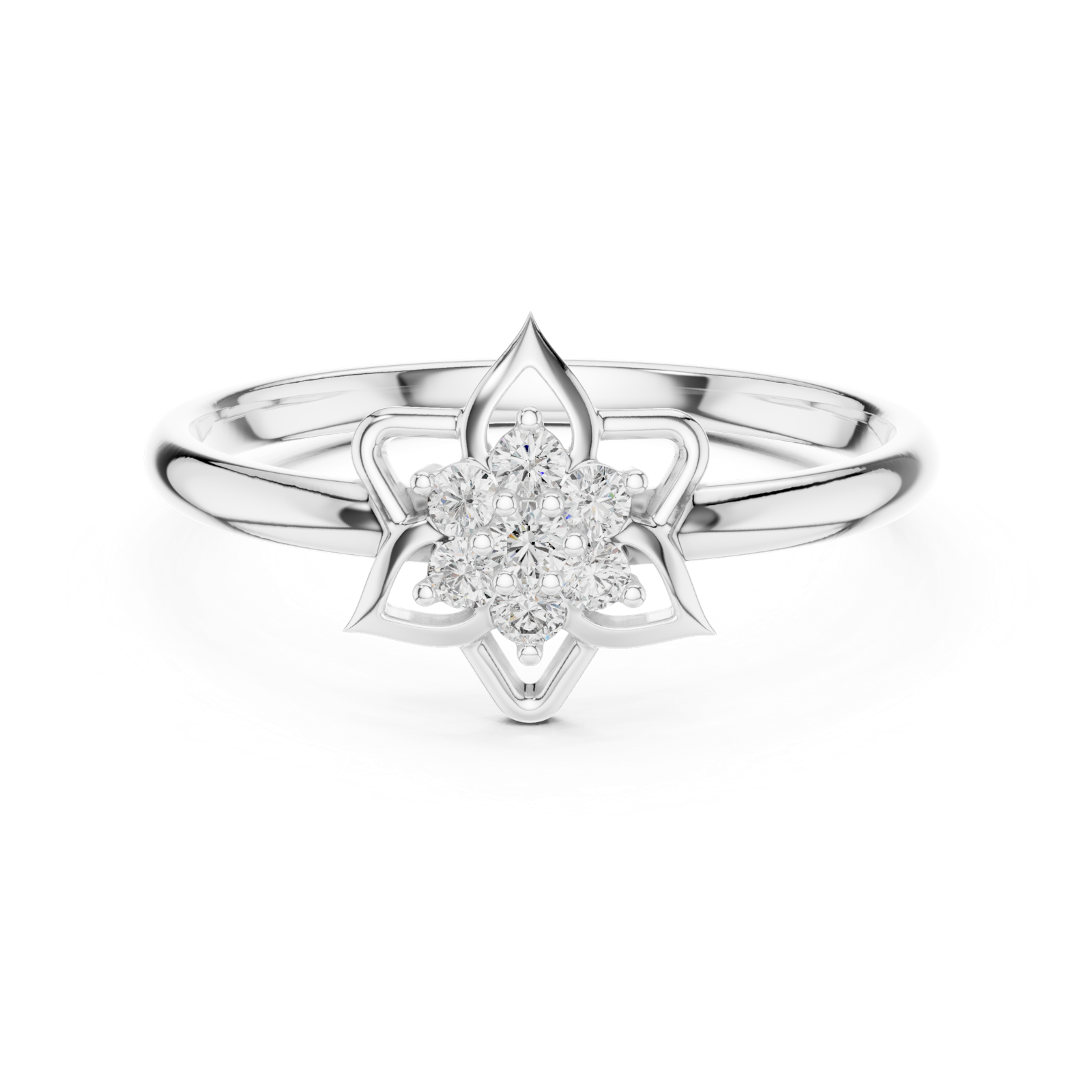 Gold Ring 1 (280), White Gold, view 4