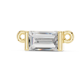14K Solid Gold Lab Diamond Solitaire Pendant Necklace, Yellow Gold, view 2
