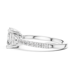 Gold Ring, Asscher center stone, White Gold, view 3