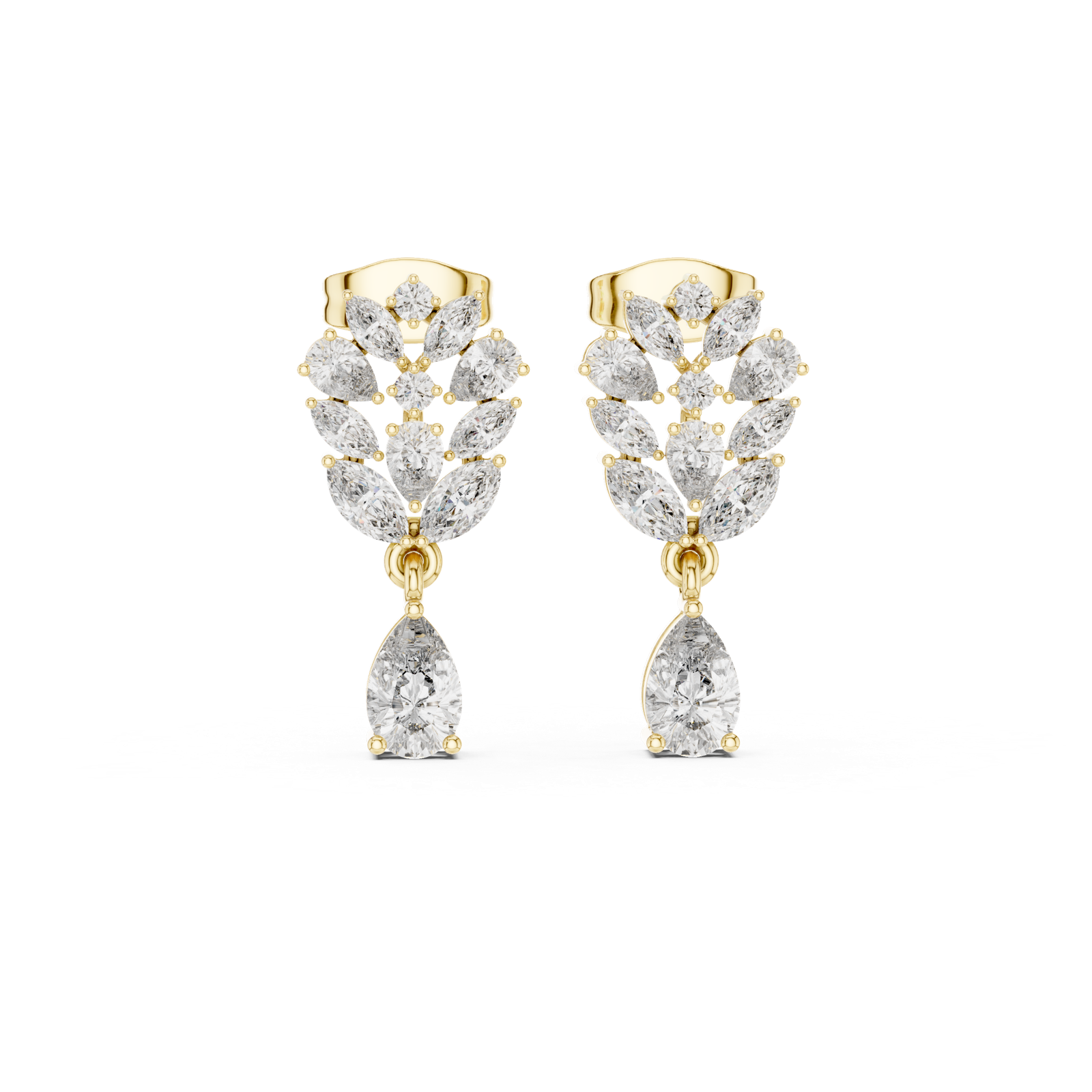 Gold Earrings AGDER-276, Yellow Gold