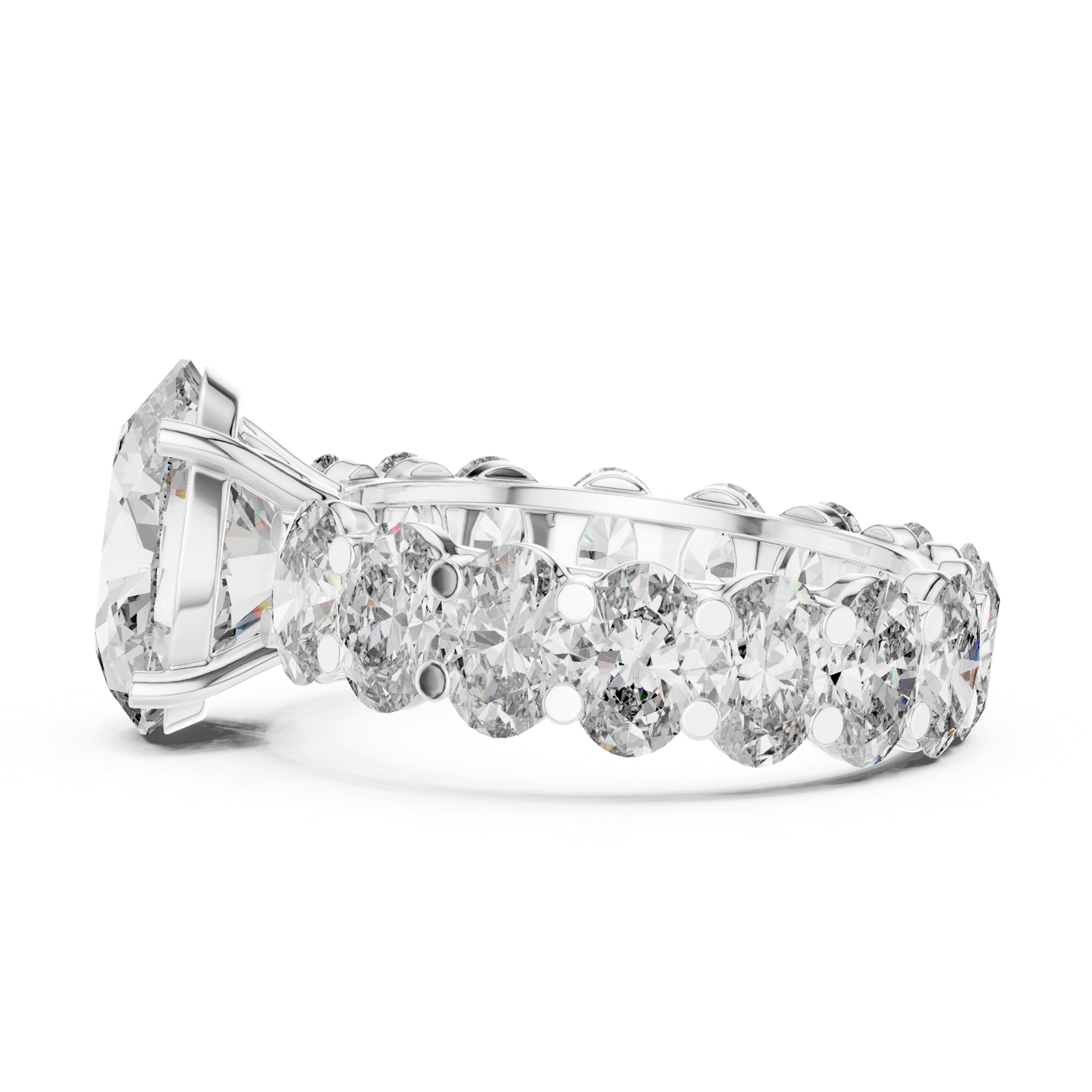 Gold Ring DDLR-198, White Gold, view 3