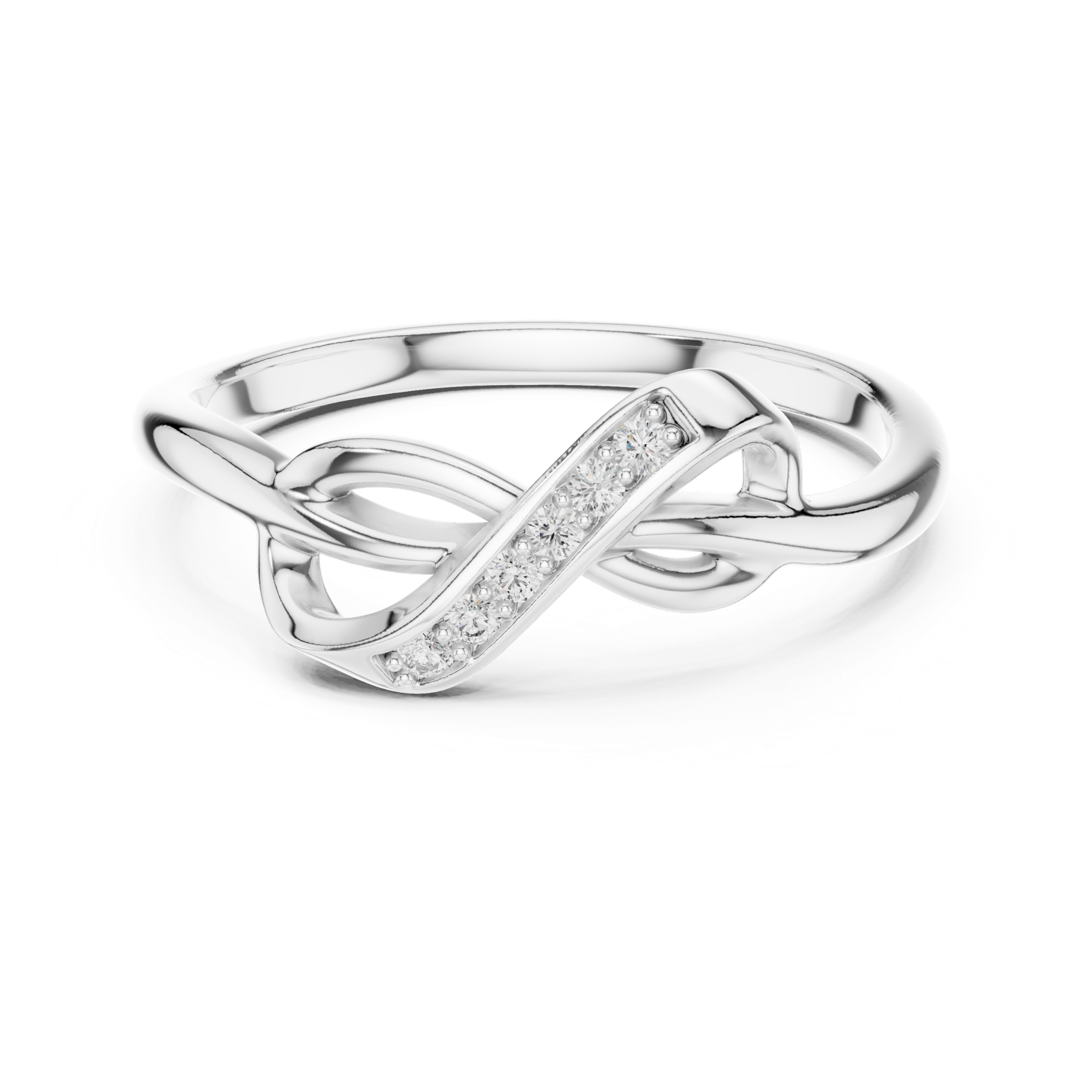 Gold Ring 12-10001@L, White Gold