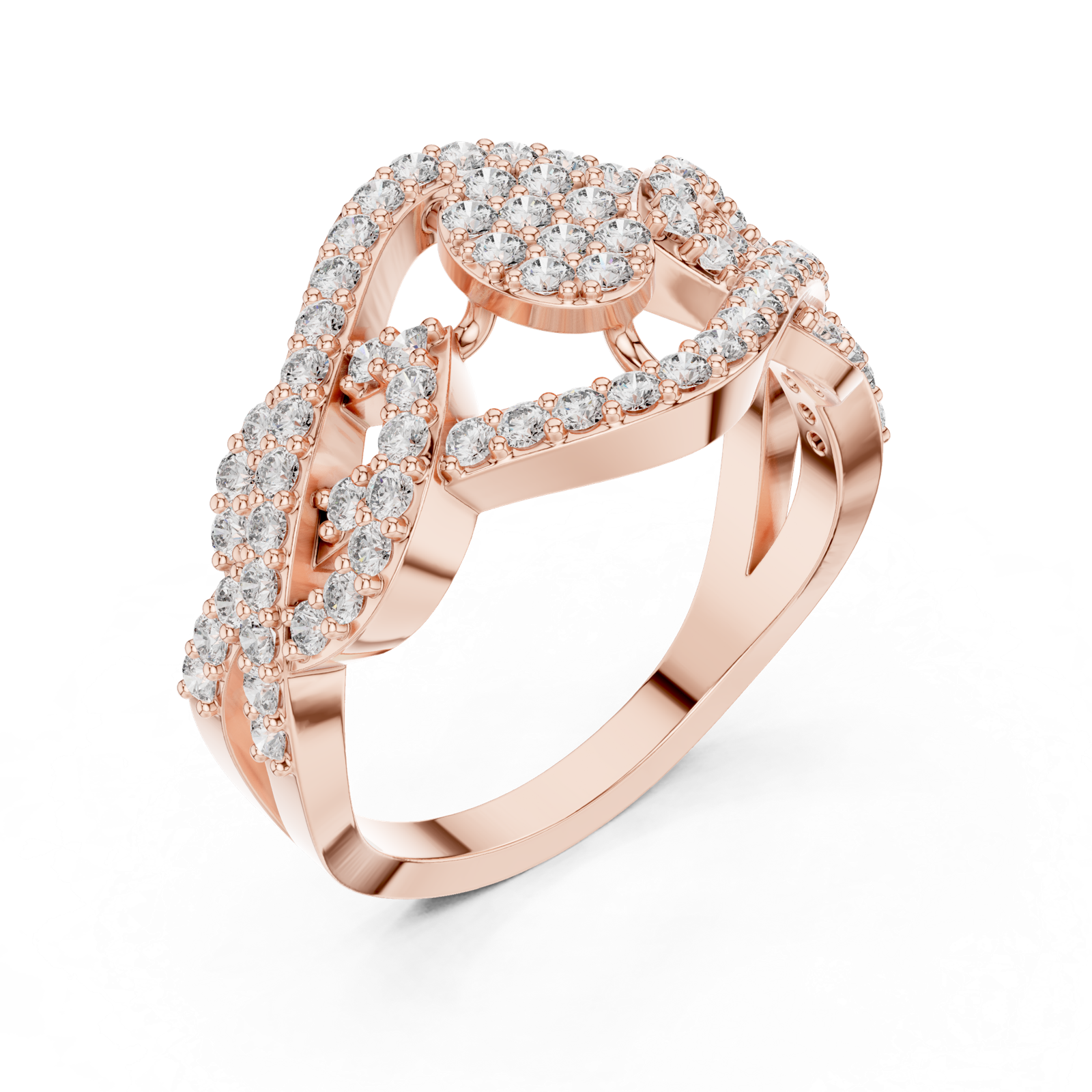 Gold Pendant 9-10062L, Rose Gold, view 2