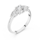 Gold Ring JLR-99, White Gold, view 2