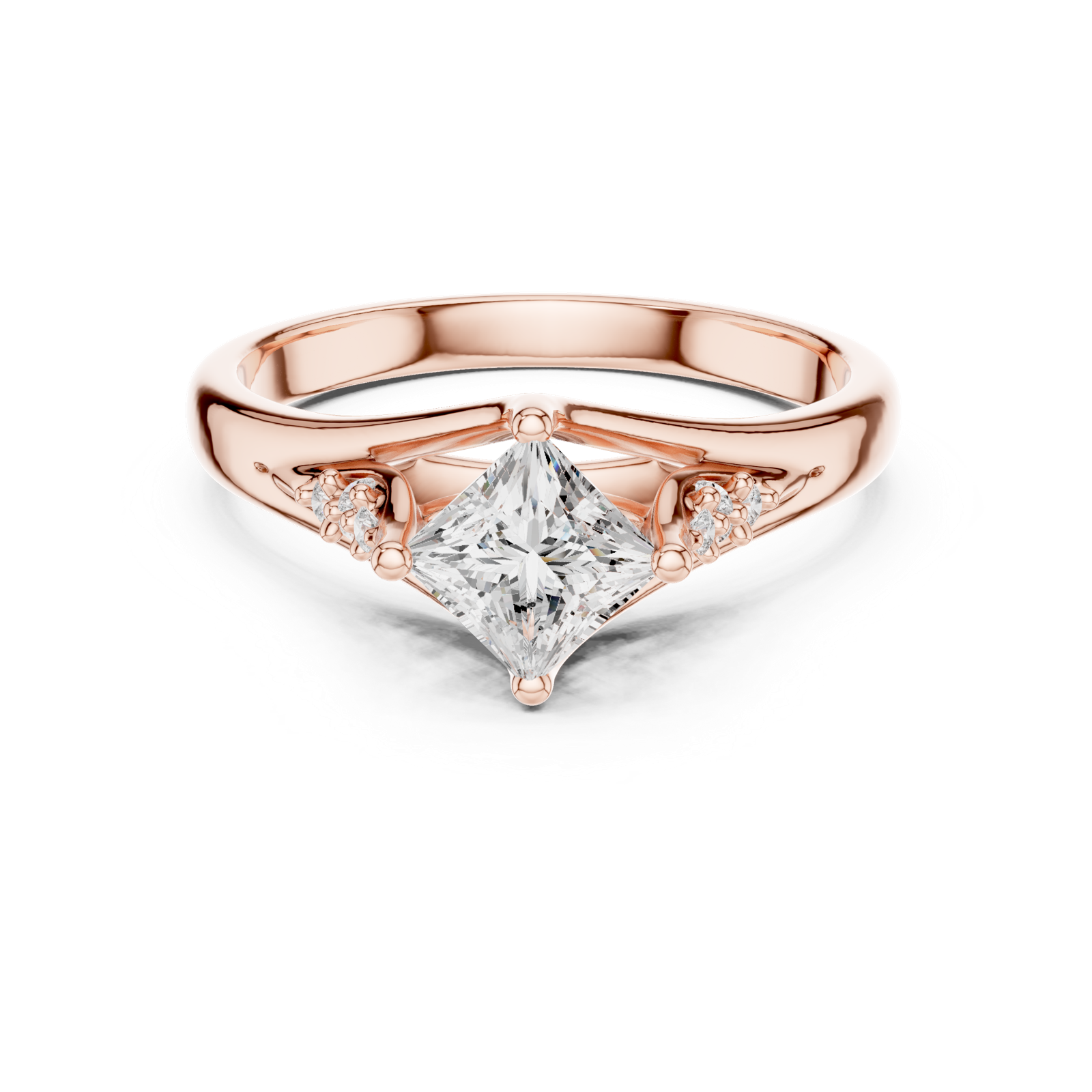Gold Ring DDLR-497, Rose Gold