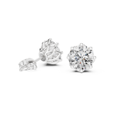 Gold Earrings 9-10075E, White Gold, view 1