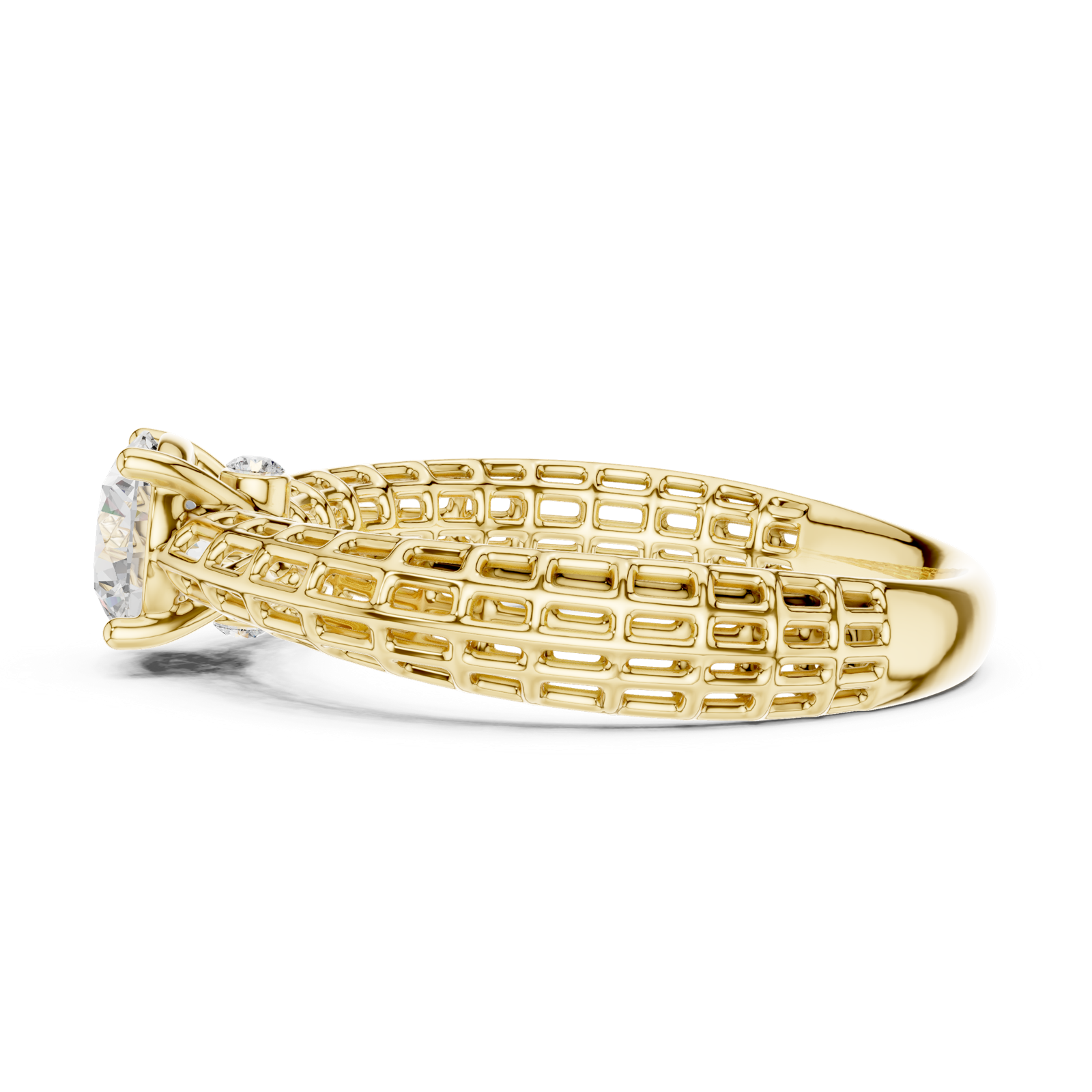 Gold Ring DDLR-810, Yellow Gold, view 3