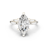 Gold Ring DDLR-175, Marquise center stone, White Gold