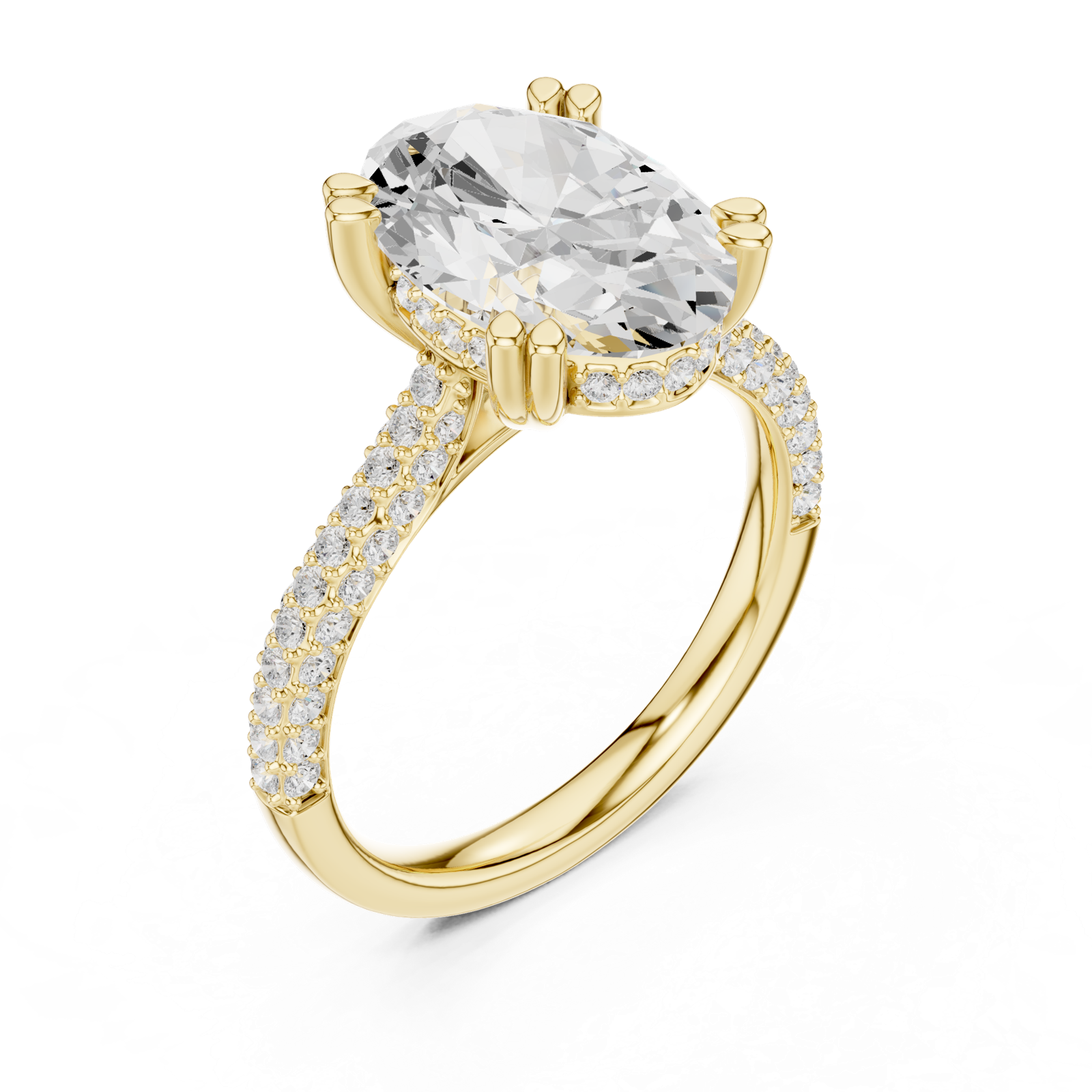 Gold Ring DDLR-956, Yellow Gold, view 2
