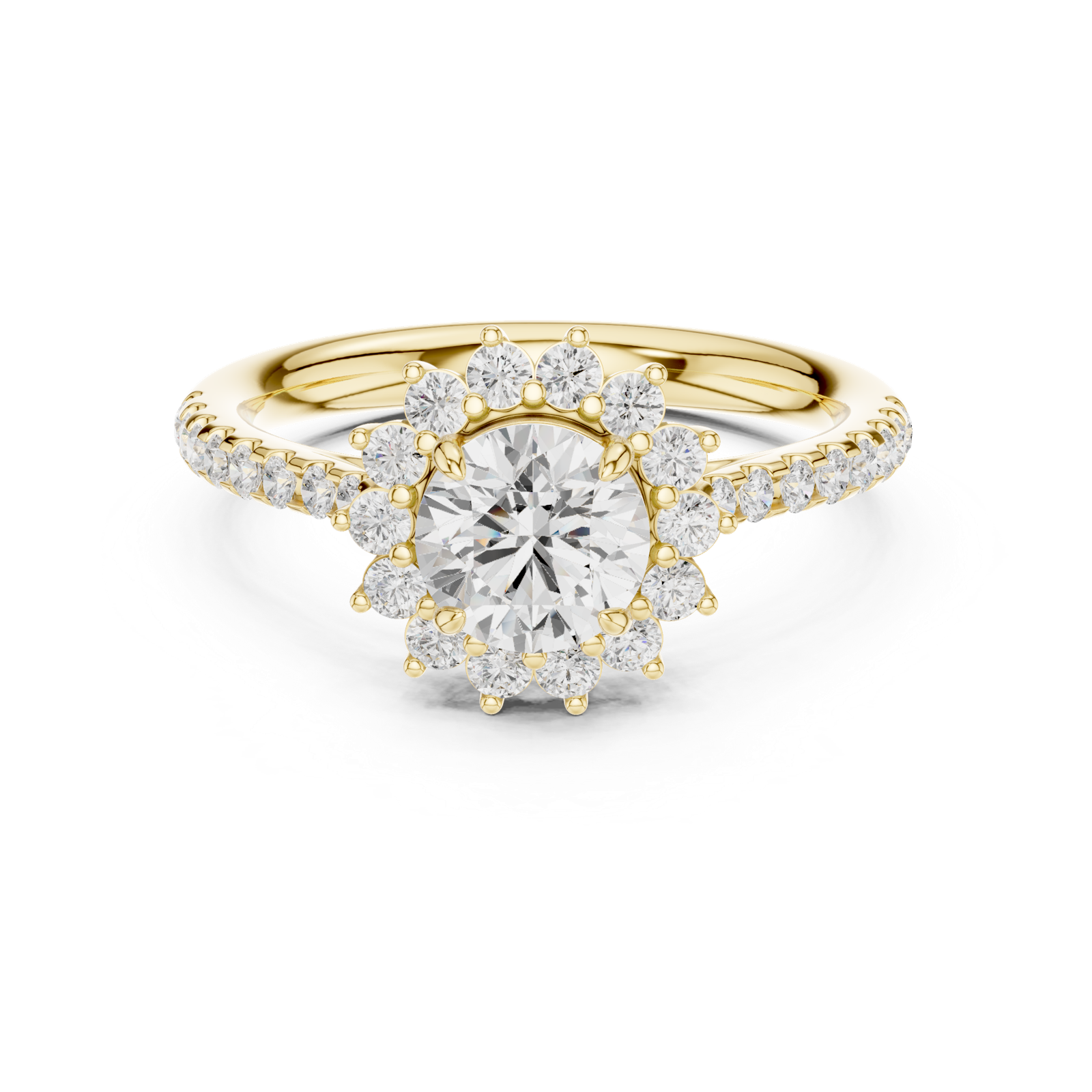 Gold Ring DDLR-674, Yellow Gold, view 4