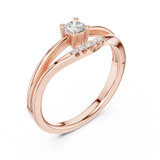 Gold Ring DDLR-830, Rose Gold, view 2