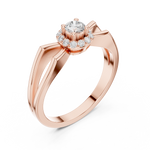 Gold Ring DDLR-837, Rose Gold, view 2